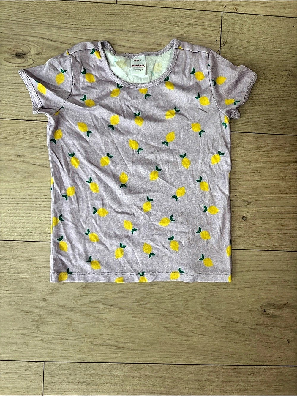 Hanna Andersson Lemon Print Pima Cotton Tee Size 8